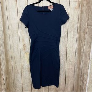 Nina Piu Dark Blue Body Con Dress - Medium